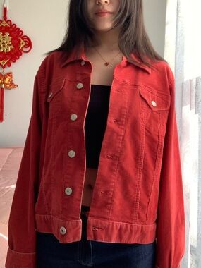 Scarlet Red Corduroy Jacket